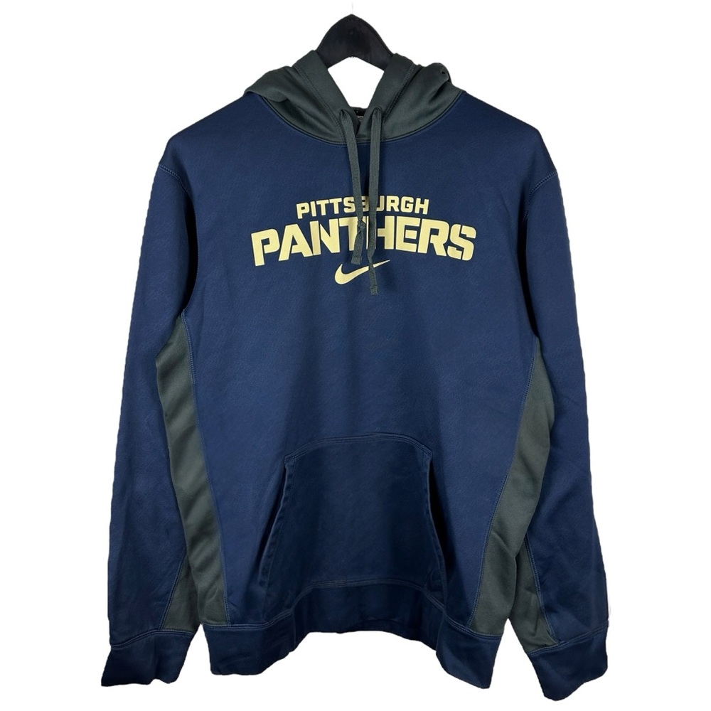 Mens Y2K Nike Therma Fit Pittsburgh Panthers Blue College Hoodie Size S